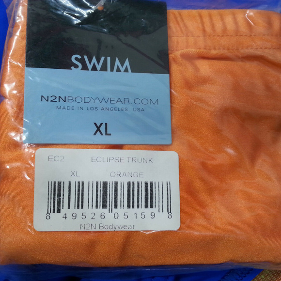 N2N Men's EC2 Eclipse Orange Trunk Swimsuit XL NEW - Picture 5 of 5
